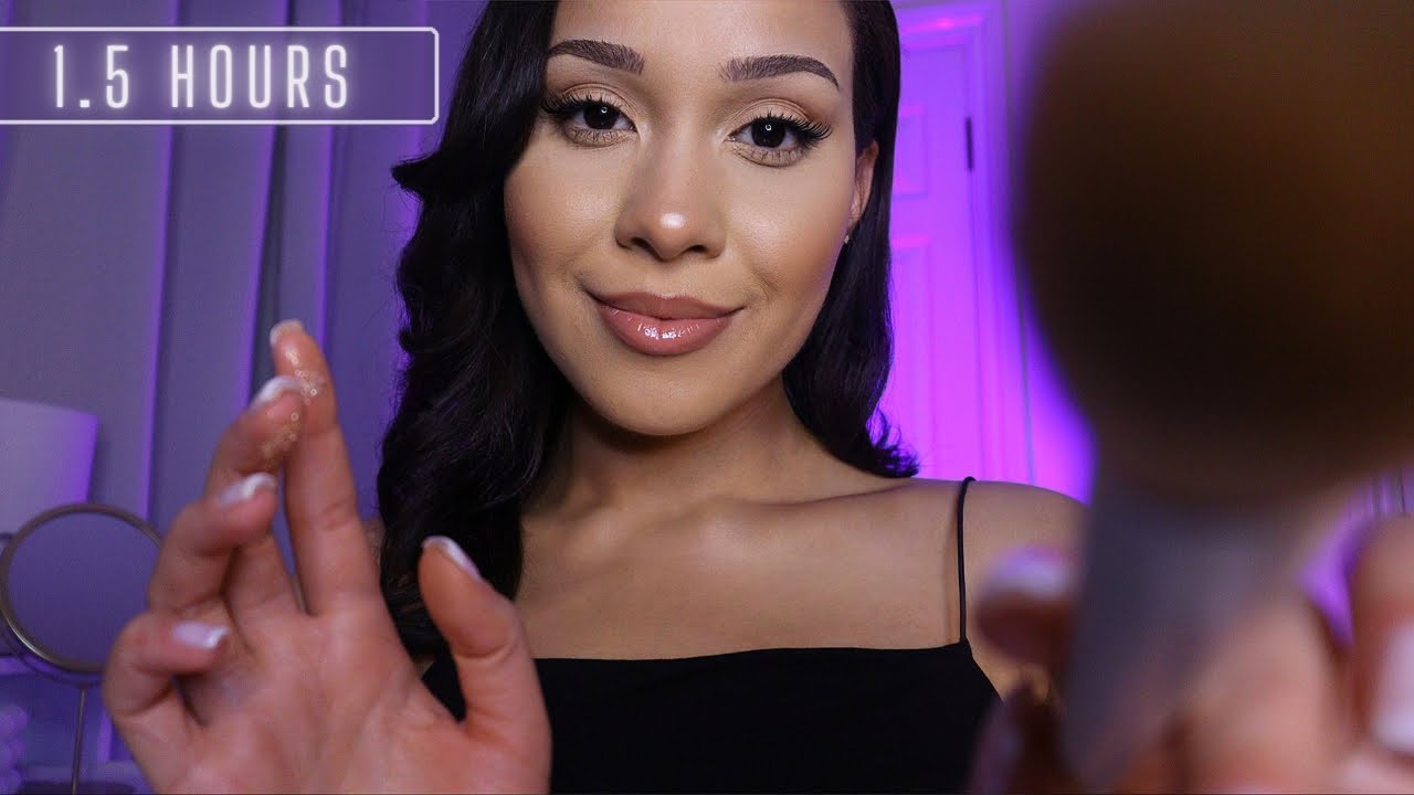 ASMR 1.5 Hours Of Calming Personal Attention ✨🧸 Makeup, Skincare & Hairbrushing