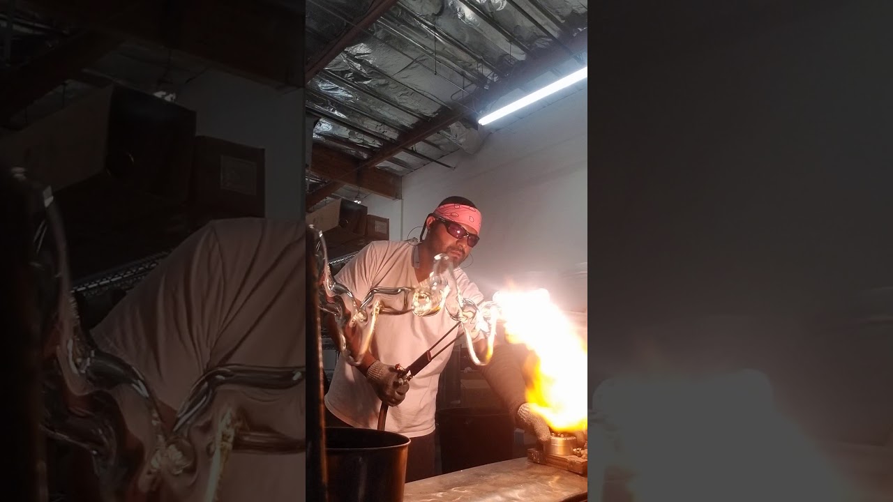 zong bong blowing 6 kink 50x9 silver fume