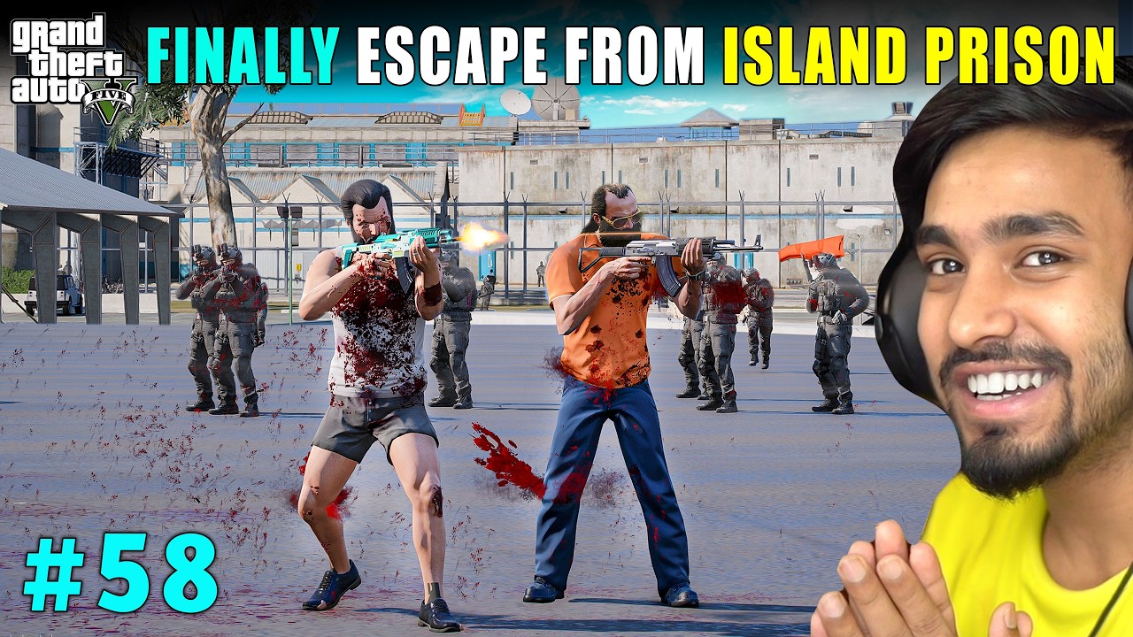 Michael Finally Escaped From The Powerful ISLAND PRISON | Gta V Gameplay #58
