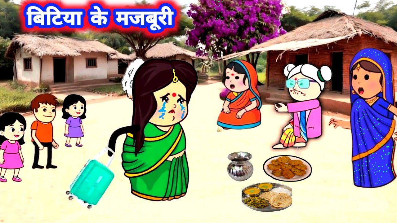 बिटिया के मजबूरी, मैके वाले ना समझिन 😭 अच्छी स्टोरी #जीजी_कार्टून @Divyarbl 