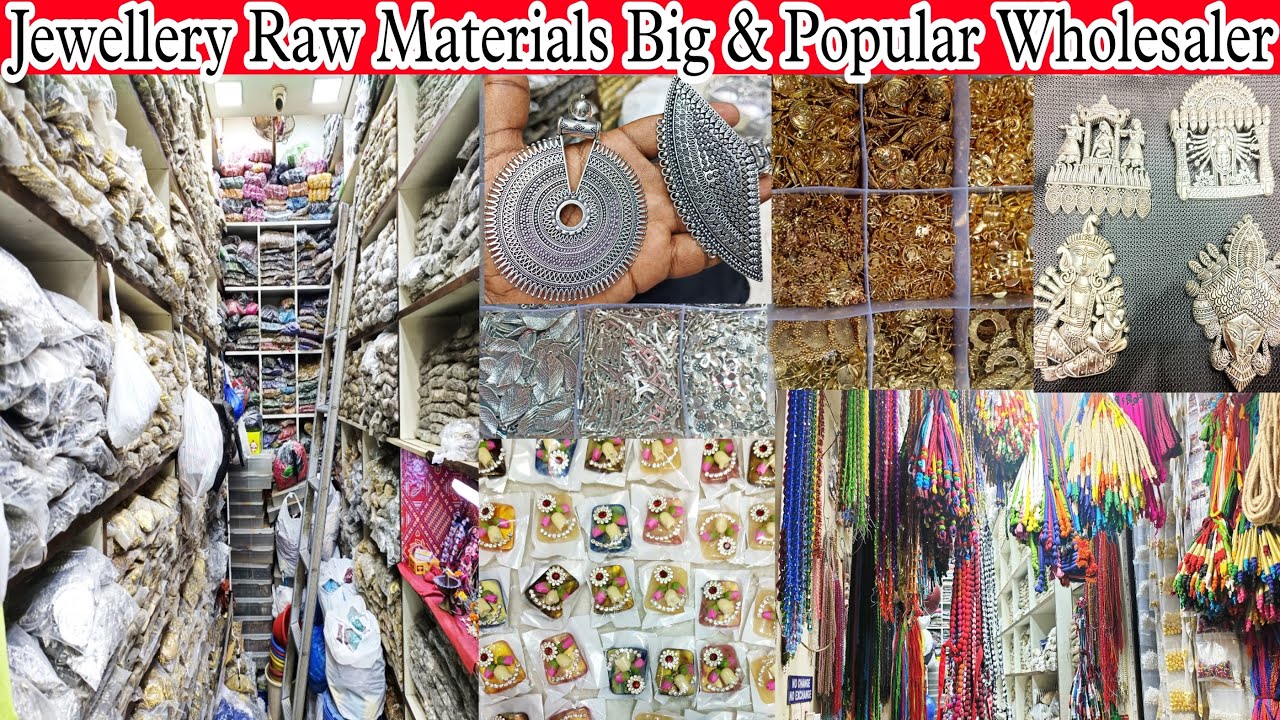 Biggest Jewellery Raw Material Wholesale Market In Kolkata | Oxidised, Jarman Silver Raw Material |