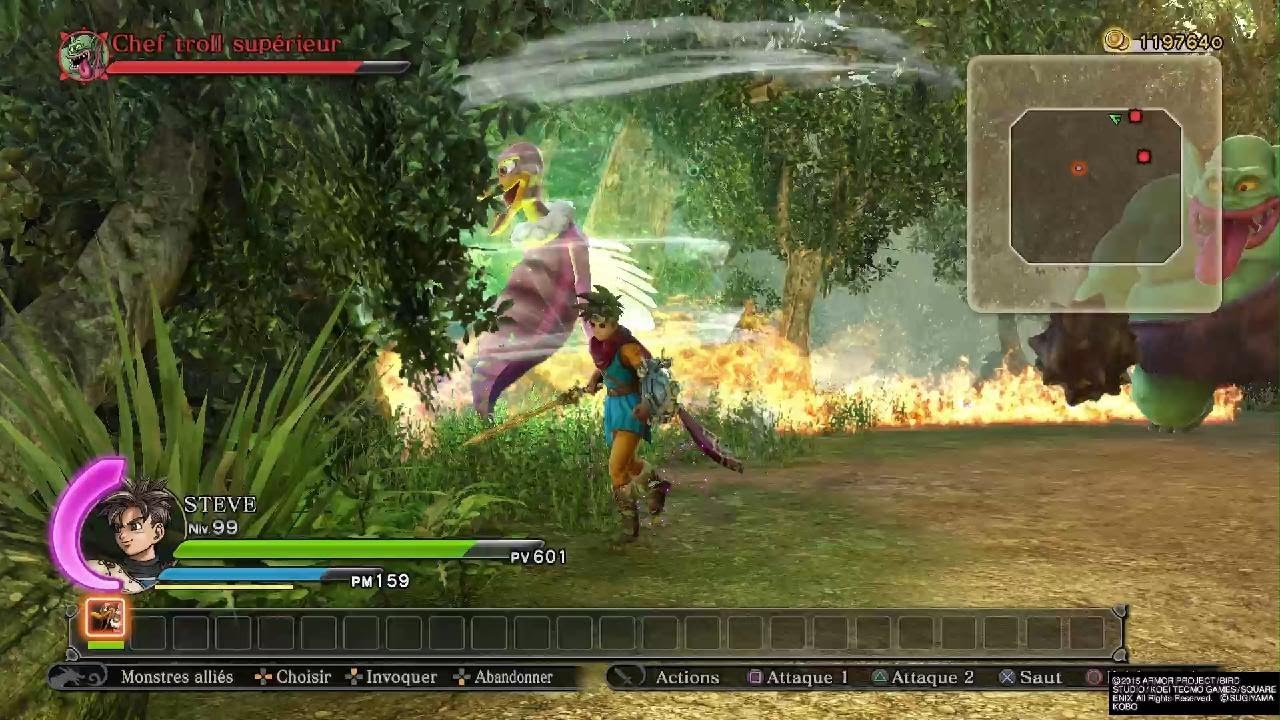 DRAGON QUEST HEROES. Chimère et Chef Troll Supérieur. Temps argent. Solo 😔🤟⚜️⚜️⚜️🔱🔱🔱.