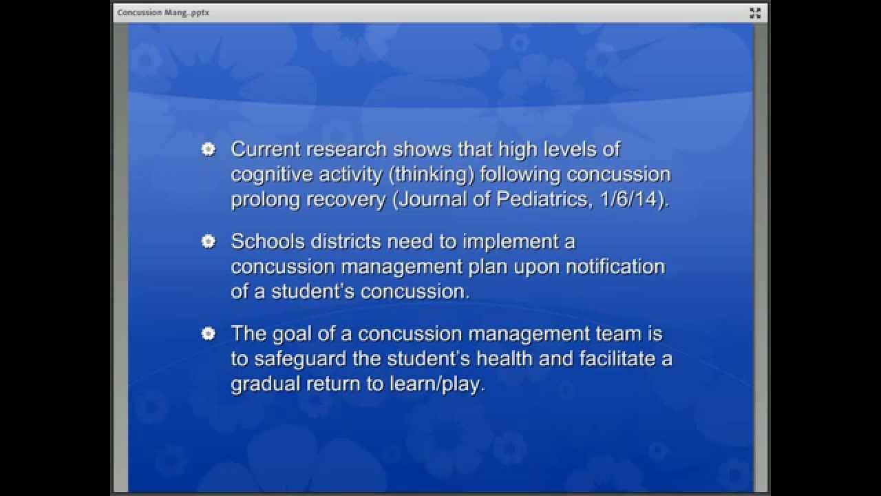 Return to Learn   Concussion Awareness