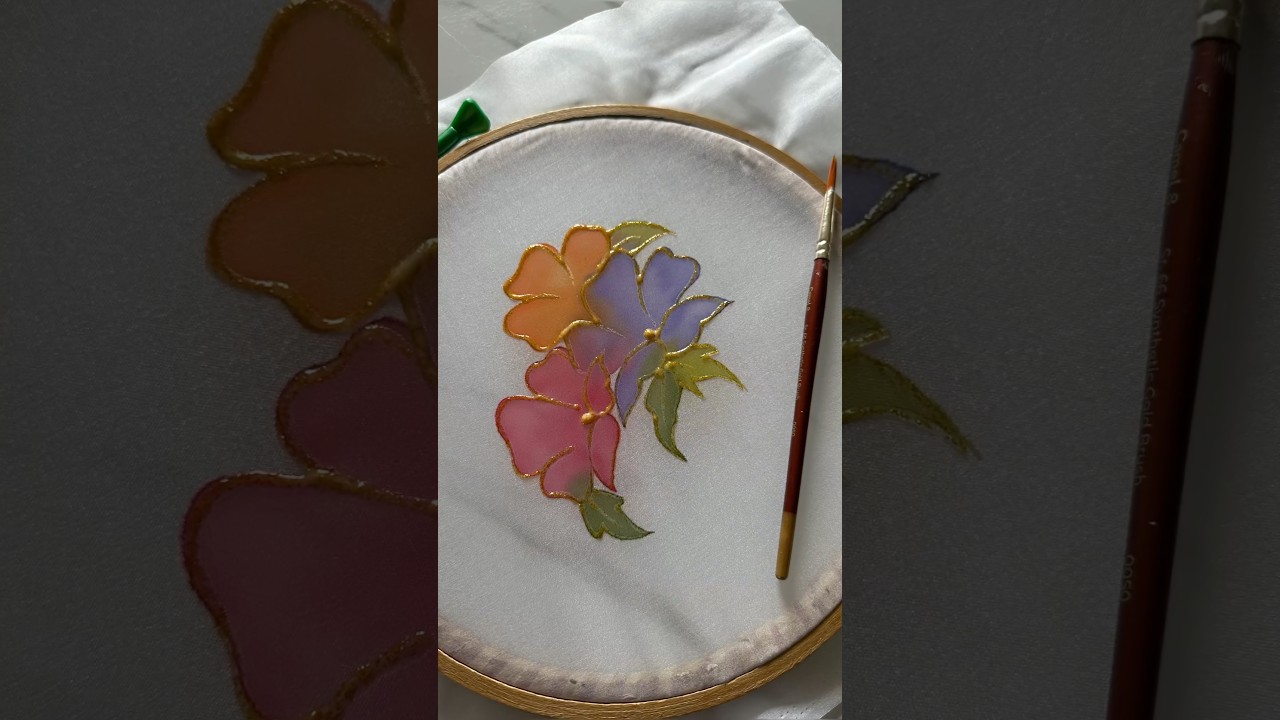 Simple fabric painting ✨ Detailed video sreaming on my channel! #shorts #fabricpainting #diy