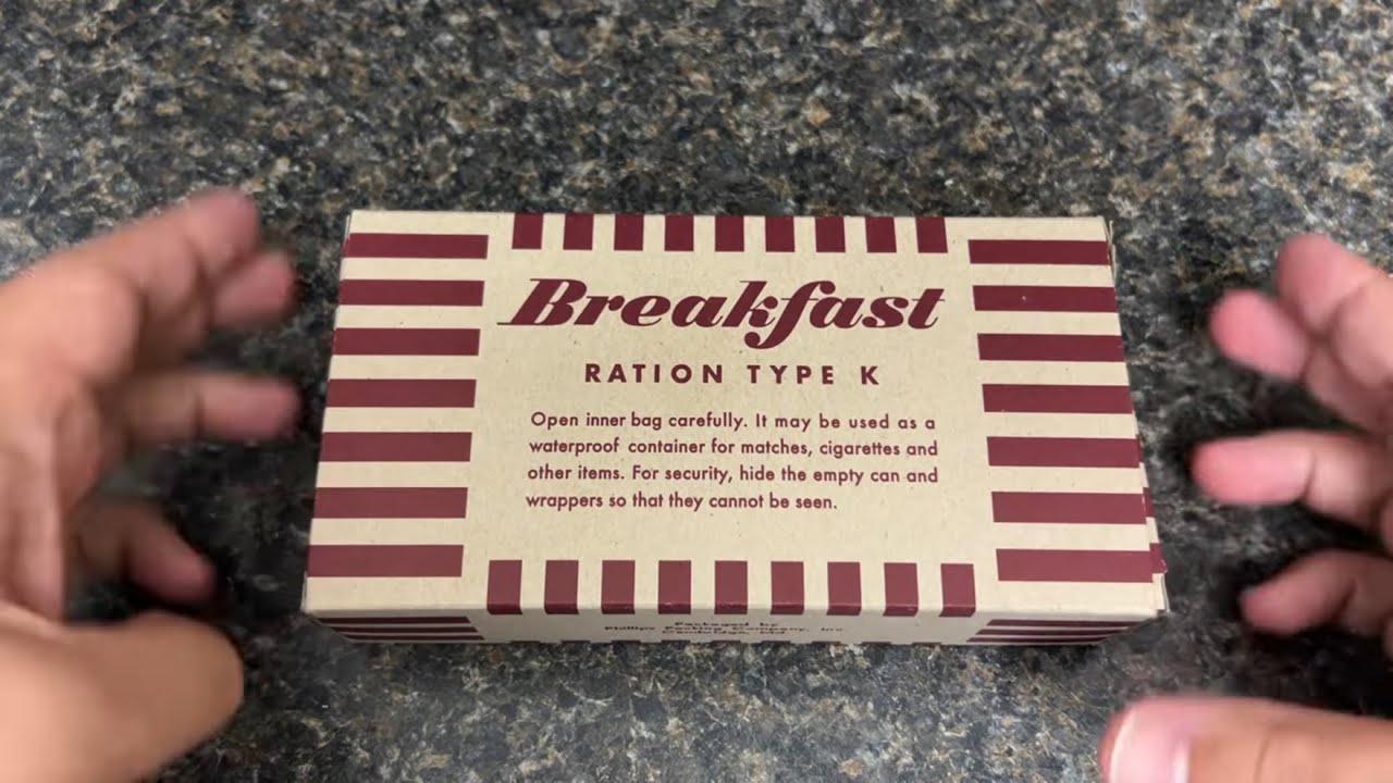 Unintentional ASMR | Eating a 1944 K Ration Breakfast (Ham & Eggs, Biscuits, Nescafé, Chesterfields)