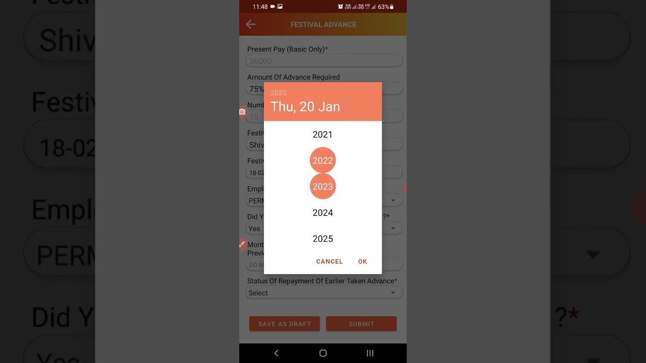 festival advance application through Shikshaka Mitra