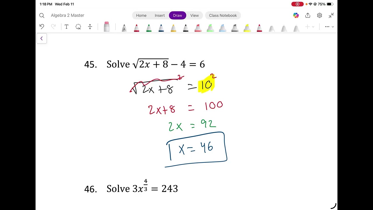Chapter 7   Solving Equations Introduction