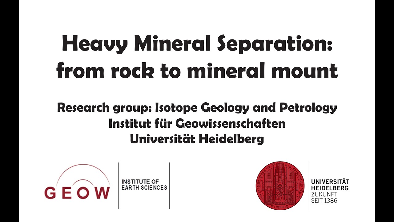 Heavy Mineral Separation - from rock to mineral mount