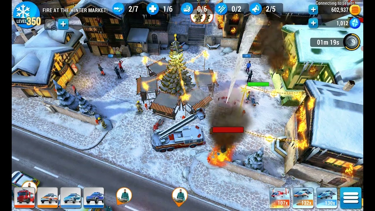 Emergency HQ, Hero Level 122, Fire at the winter market