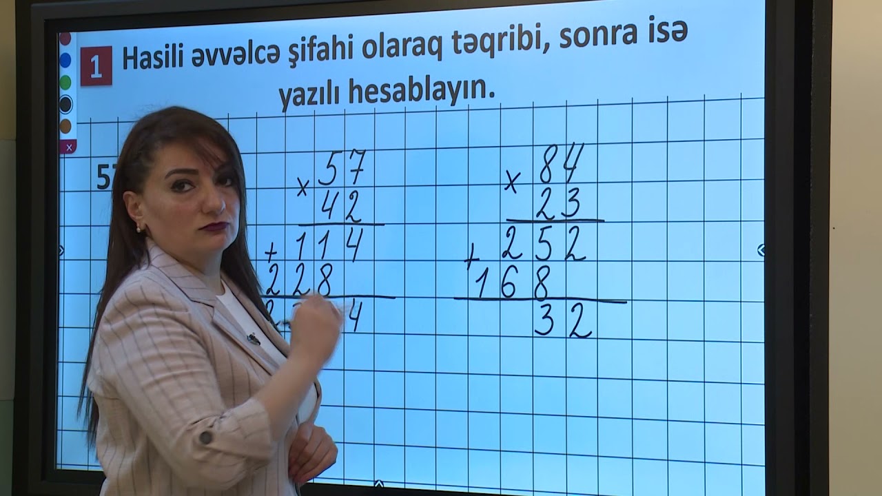 İkirəqəmli ədədə vurma.Sütunla vurma.(səh.113) IV sinif- Riyaziyyat. Vəfa Məmmədova