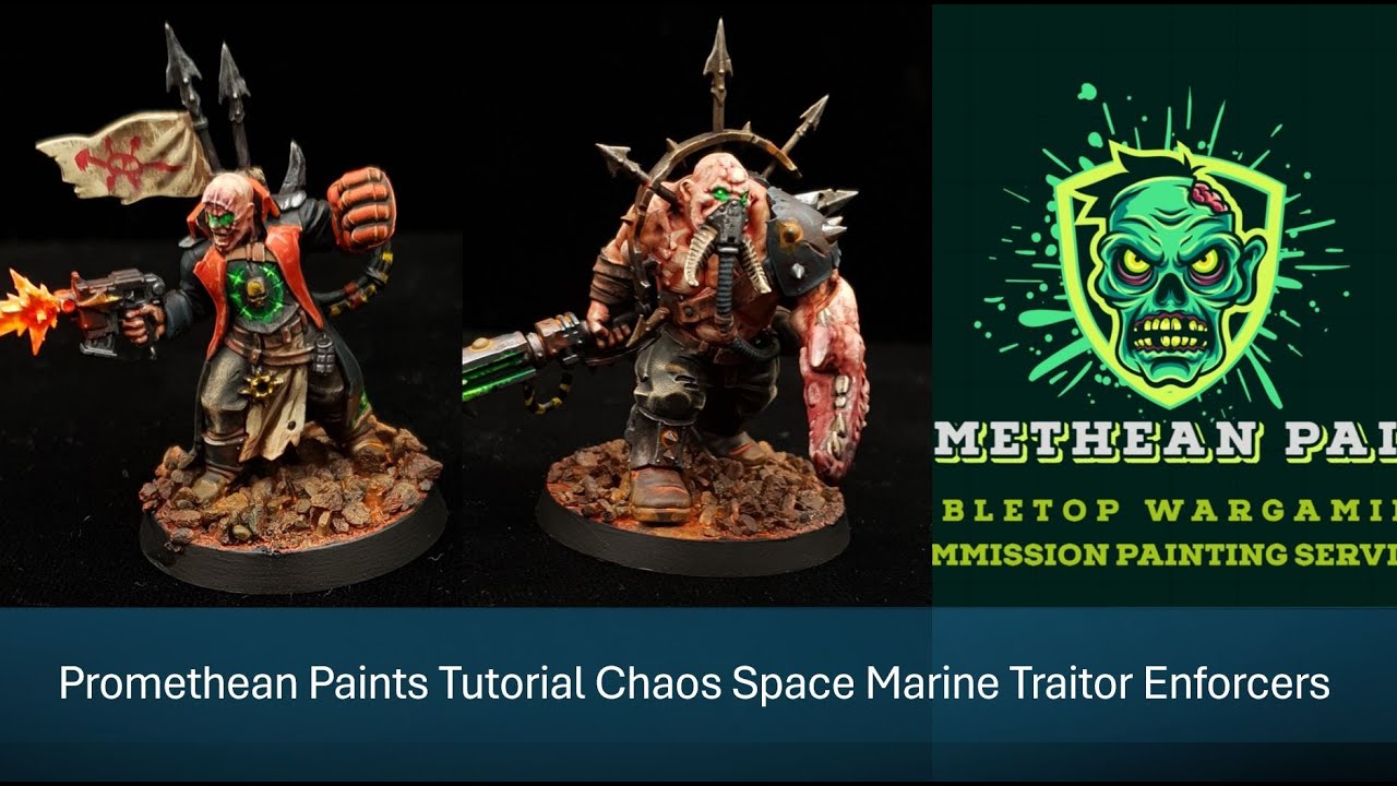 WARHAMMER 40K PAINTING TUTORIAL CHAOS SPACE MARINE TRAITOR ENFORCERS NO AIRBRUSH USED