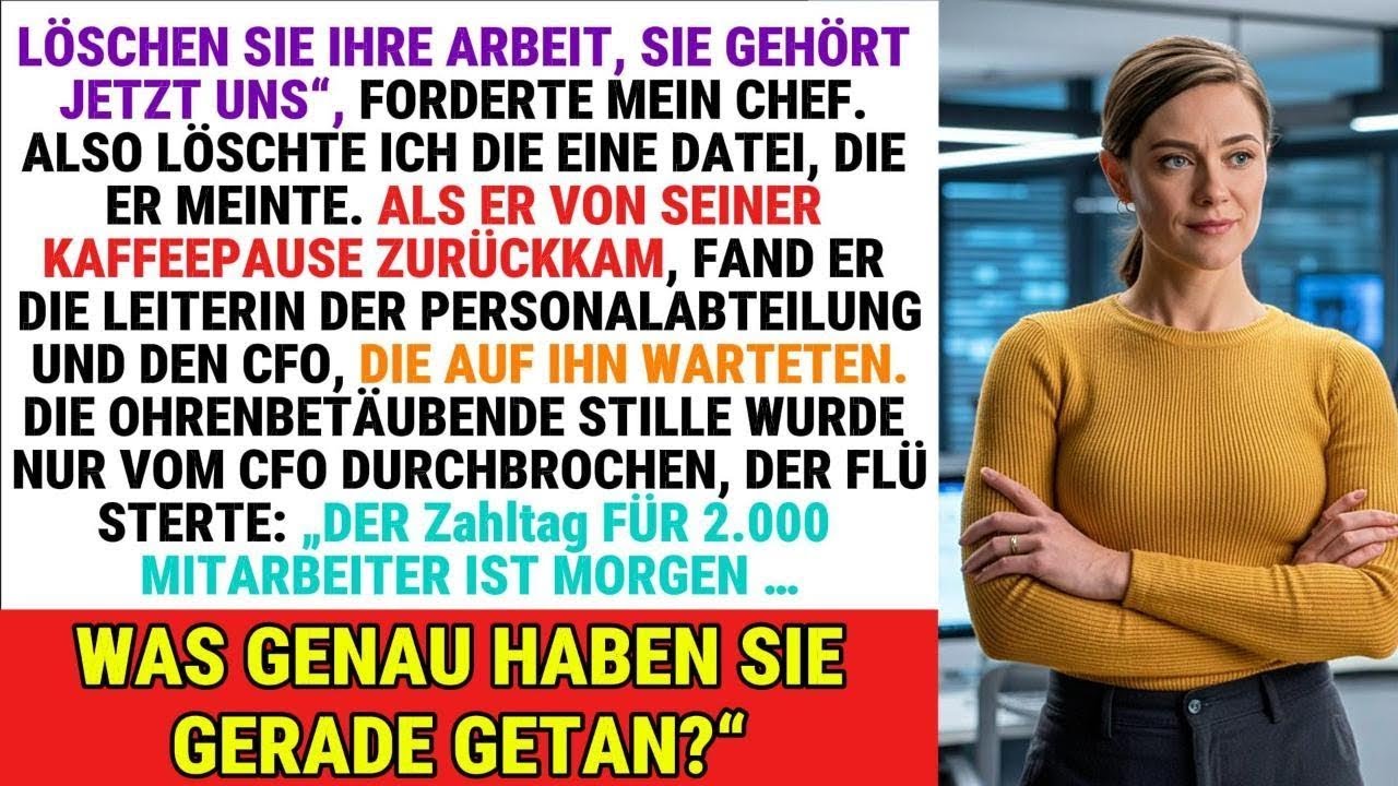 Ich Löschte Den Gehaltsabrechnungs Schlüssel  Die Karriere Meines Chefs Implodierte