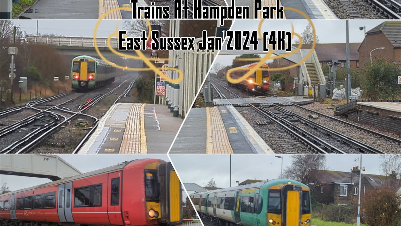 Trains At Hampden Park East Sussex Jan 2024 (4K)