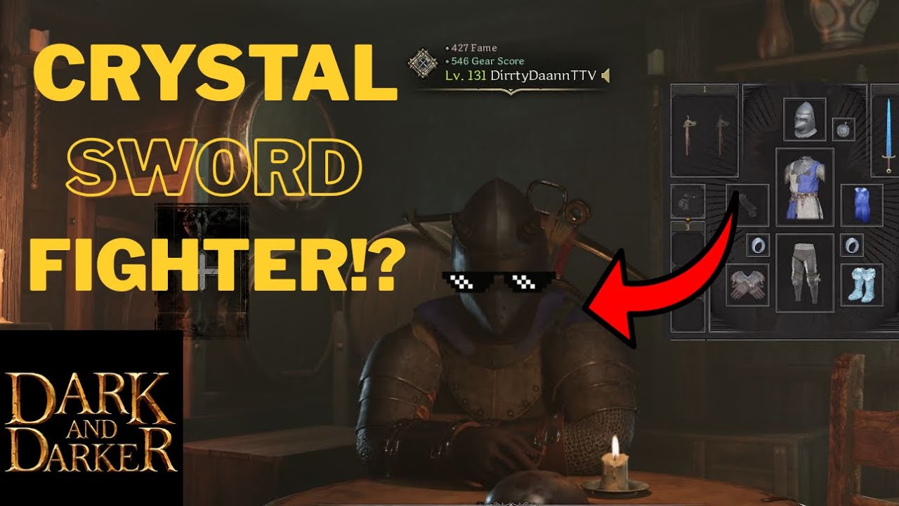 CYRSTAL-SWORD FIGHTER IS SOOO BACK!!??!?! | DARK AND DARKER S8 | FIGHTER HR PVP