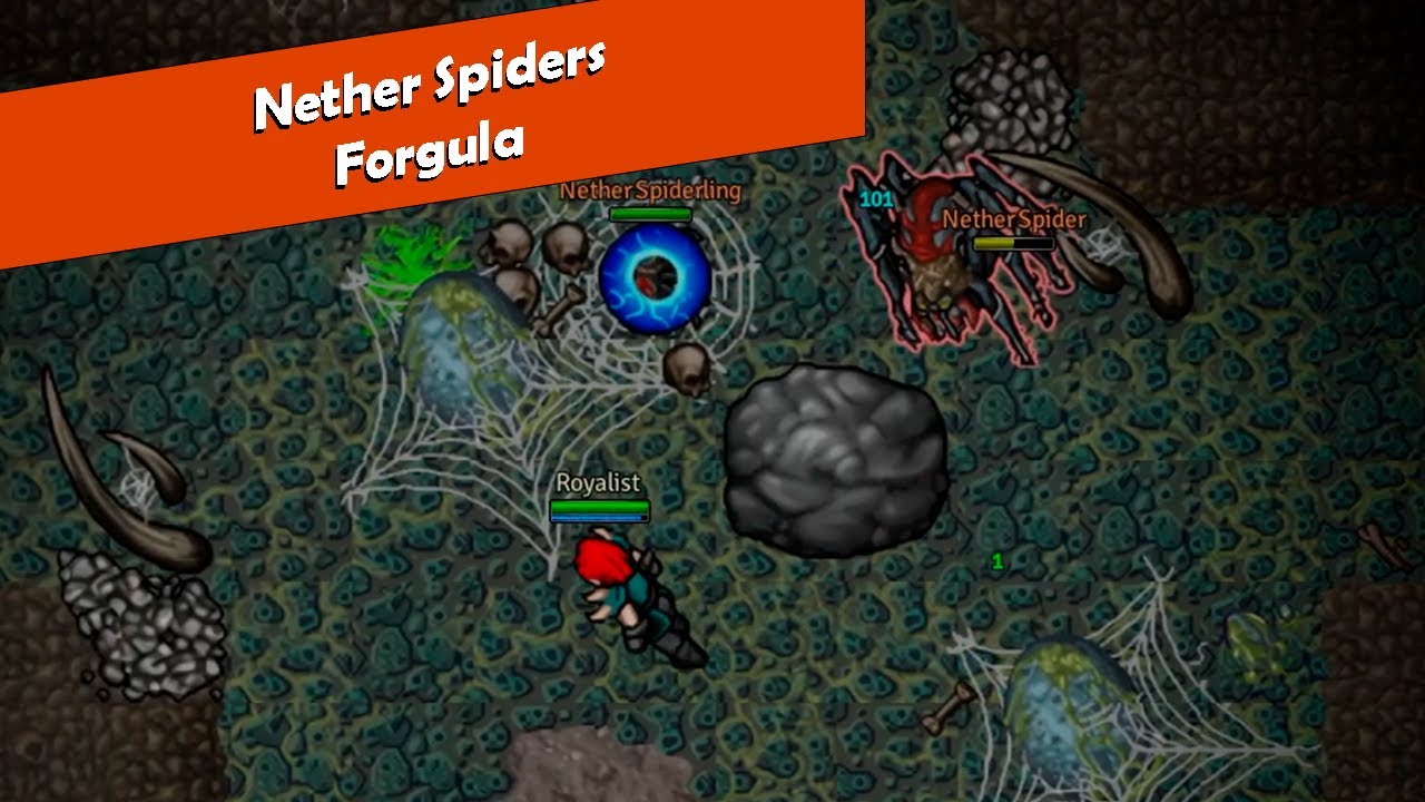 #Medivia - Nether Spiders Nest | Royal Archer | Order of the Holy Rose | #Task