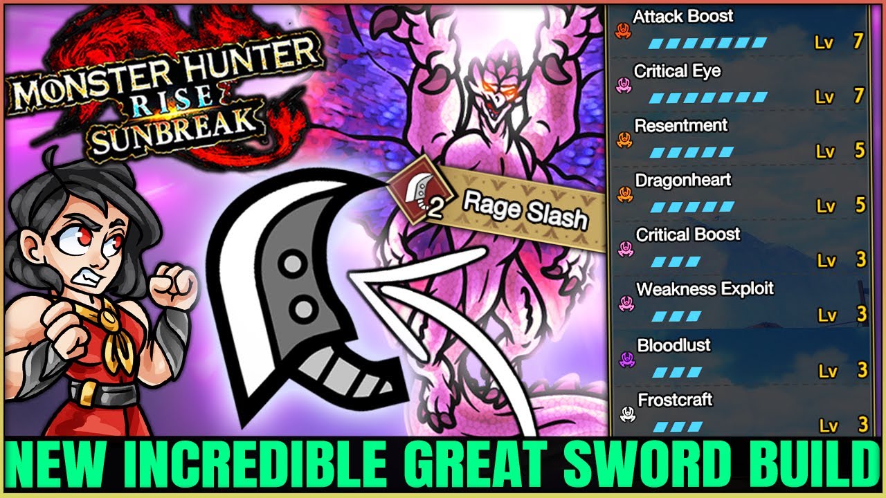 RAGE SLASH IS BACK - New Best Great Sword Build - INSANE Damage - Monster Hunter Rise Sunbreak!