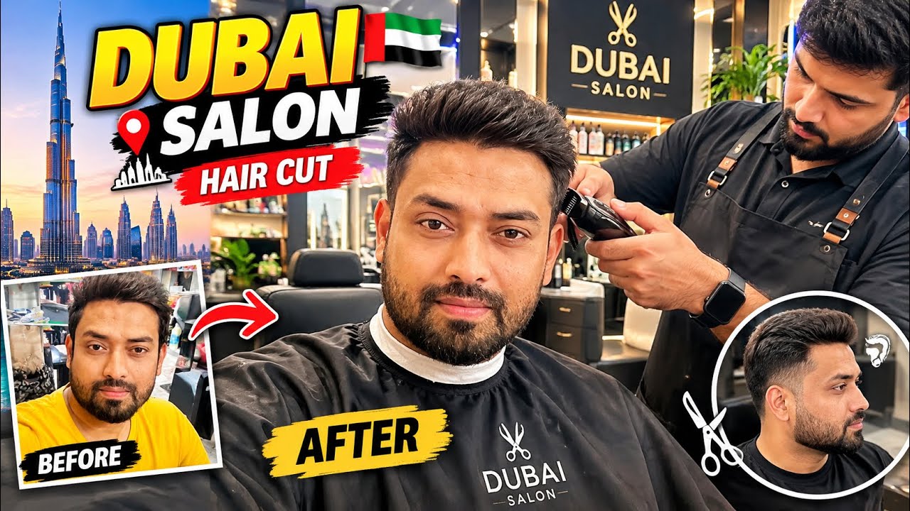 Dubai Ka Luxury Salon 💇| Dubai Haircut Saloon | Dubai Me Hair Cut Kitne Ka Hota Hai