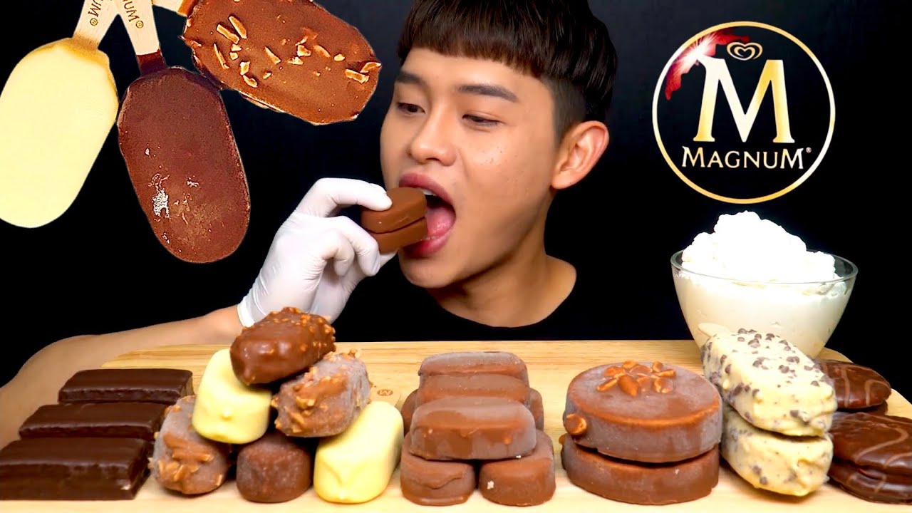 ASMR “초콜릿 커버아이스크림”🍫 미니매그넘 티코 구구아이스크림 화이트매그넘 먹방~!! Mini Magnum Tico White Magnum MuKBang~!!