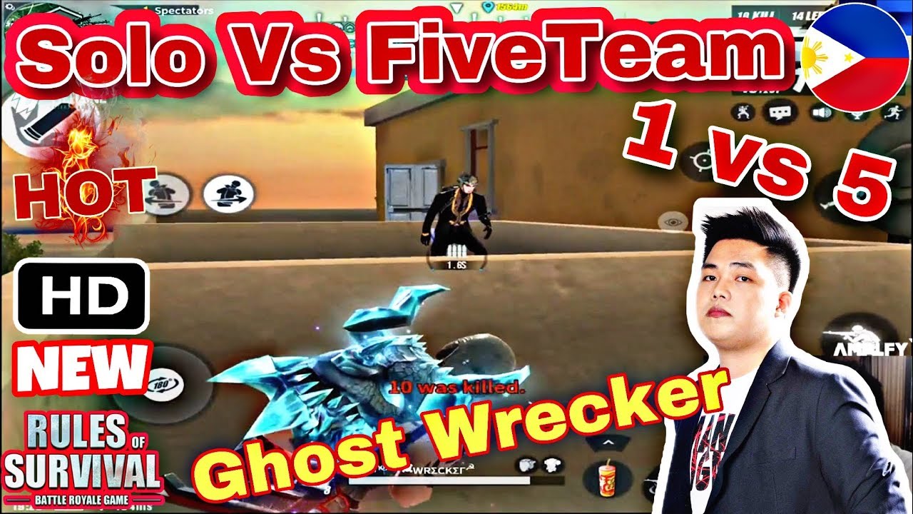 GHOST Wrecker!ROS: Solo Vs FireTeam Destroying Fireteams |Rules Of Survival|Rule Highlights | Ep146