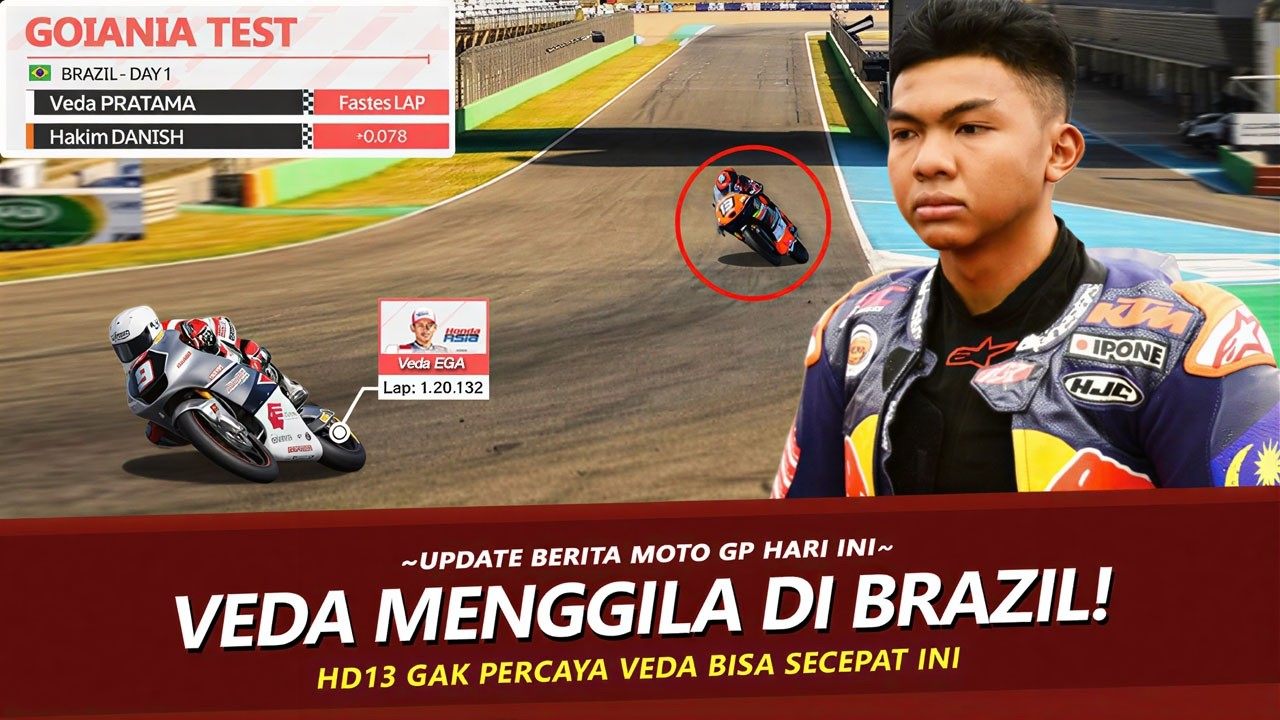 ADAPTASI DILUAR NALAR!! HD13 IRI VEDA MENGGILA DI TES GOIANIA JELANG FREE PRACTICE MOTO3 BRAZIL 2026