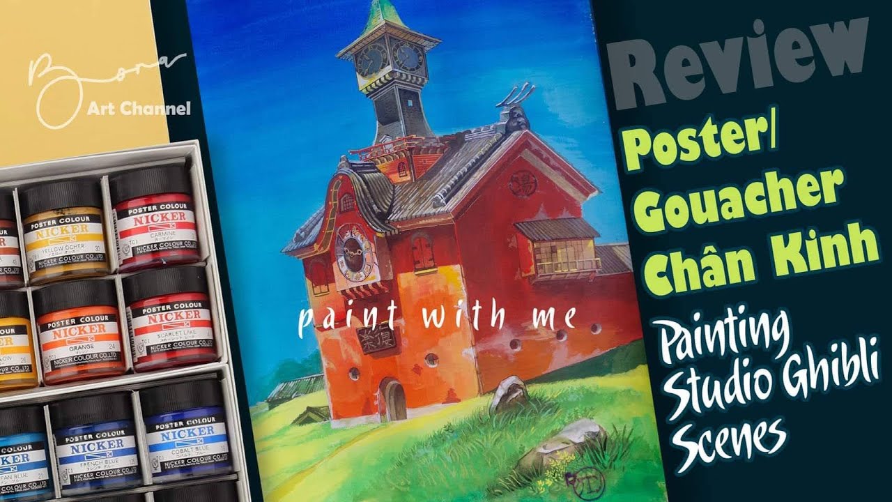 [ASMR art-VLOG] 🎨POSTER NICKER review 🌸Painting Studio Ghibli 