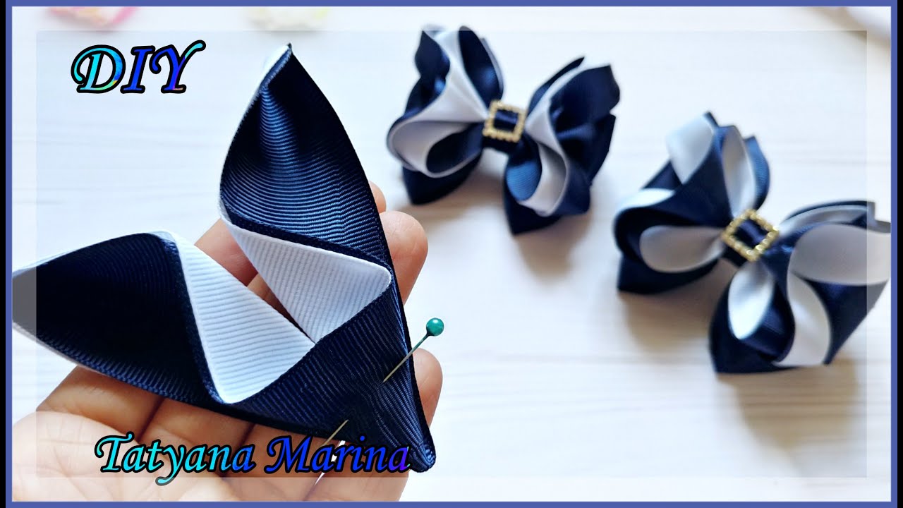 Шикарный... Объемный...Школьный бант🎀Бантики из репсовой ленты 4 см