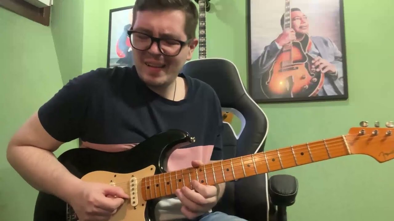 John Scofield Style backing track. Bluesy Fusion solo by Vladimir Tubic