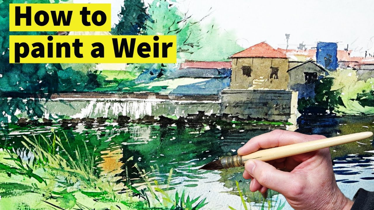 Watercolor Demo - How to Paint River Reflections - 'Plein Air'!