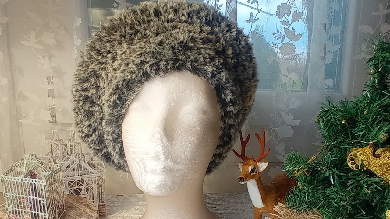 Cappello crochet pelliccia