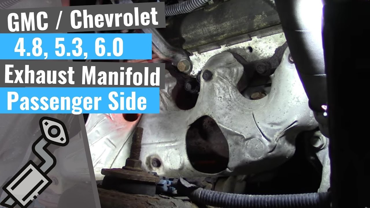 GM 4.8, 5.3, 6.0 - Exhaust Manifold W/ Broken Bolts - Passenger Side