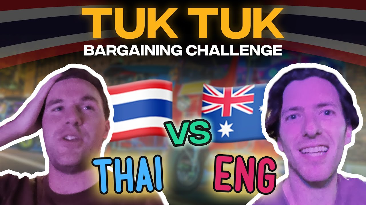 English vs Thai - Who Gets the Lower Price?! (Tuk Tuk Bargaining Challenge) ft.@ThaiTalkwithPaddy