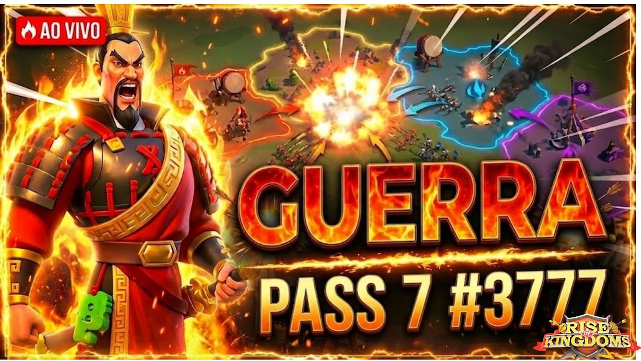 🔴 KVK COMEÇOOU! | KD #3777 | PASS 7 | GUERRA | RISE OF KINGDOMS 👑