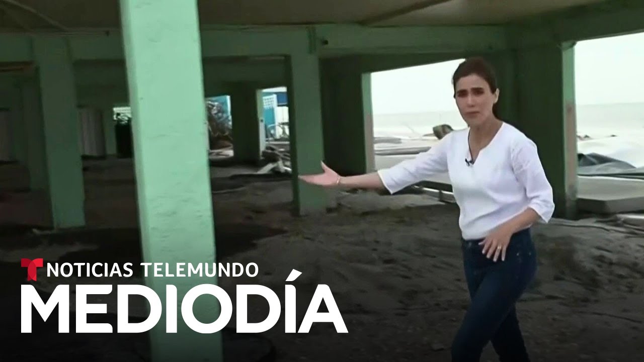 Encontramos un lugar en Florida donde el huracán arrancó el pavimento del piso | Noticias Telemundo