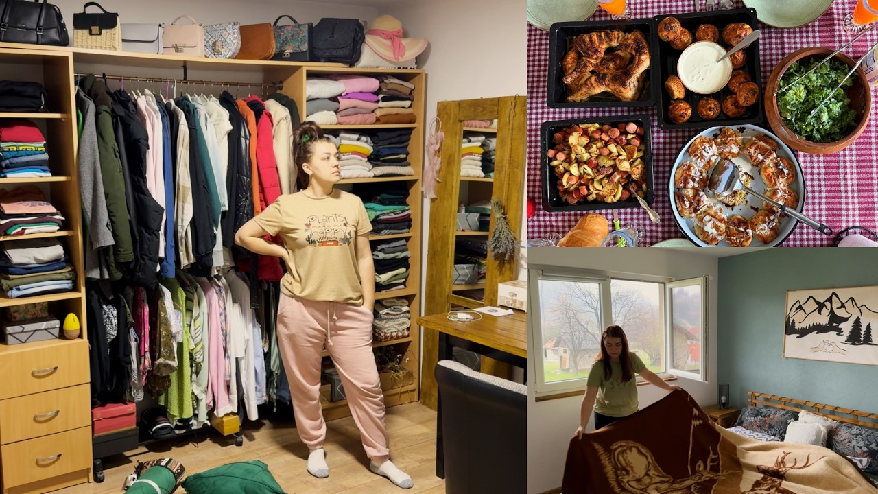 Дождливые дни и гости ☔ Уборка, готовка, стирка и хаос + организация гардероба