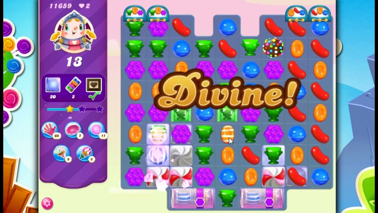 Candy Crush Saga Level 11659 - 3 Stars, 25 Moves Completed