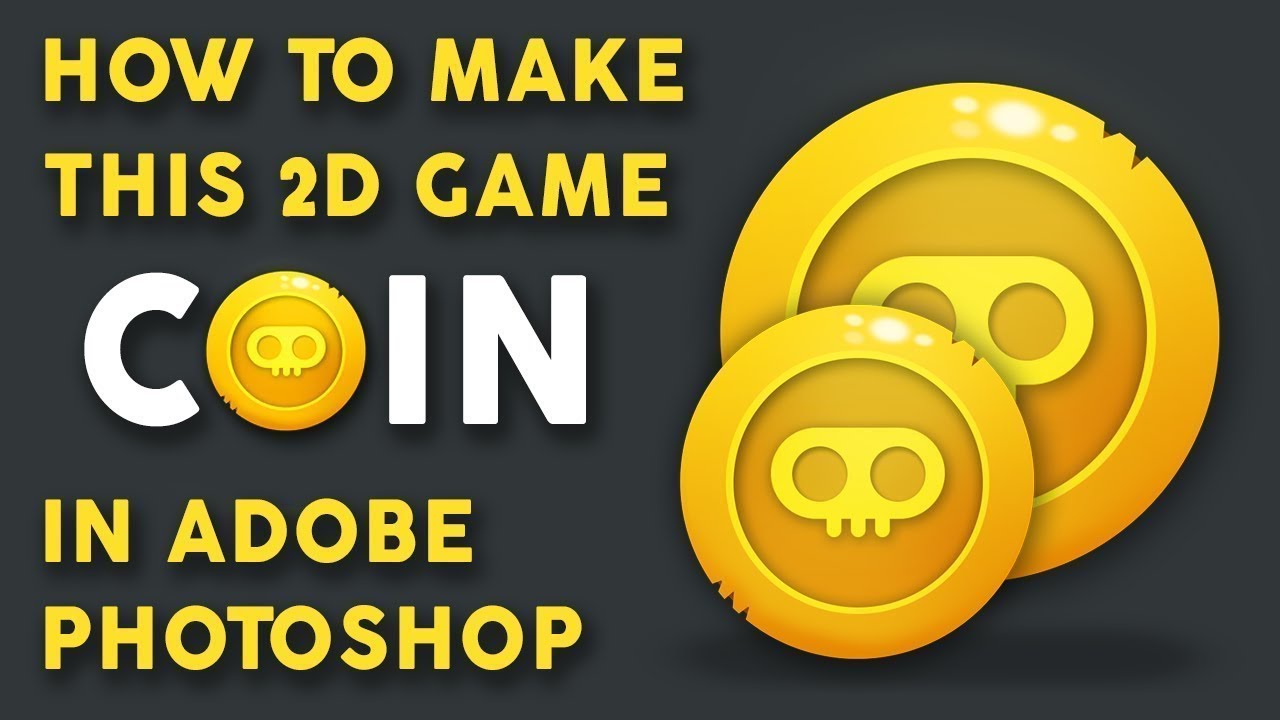 How to draw Game Coin design Adobe Photoshop