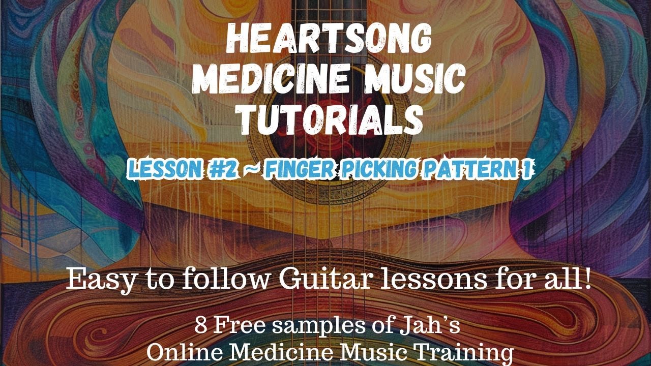 Medicine Music Tutorials #2 ✨ Basic Finger Picking Pattern 🙏  HeartSong Guitar Lesson 🌈