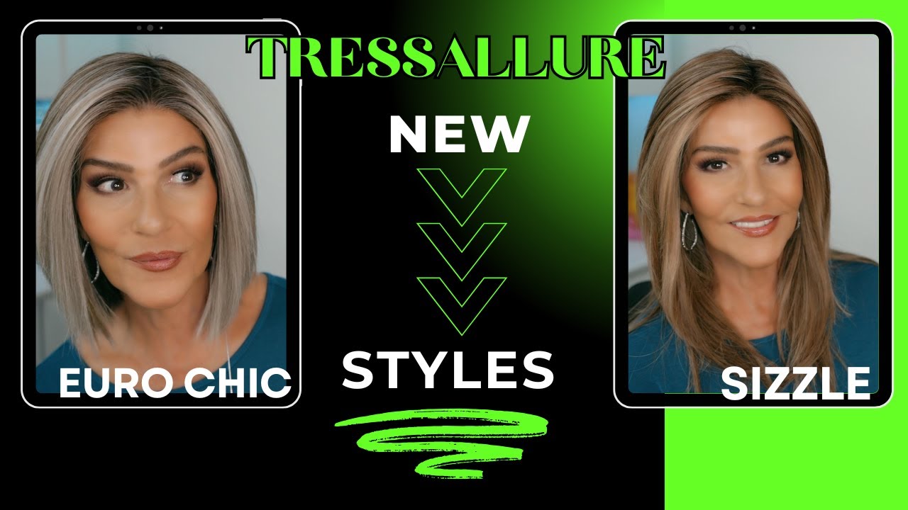 TressAllure EURO CHIC & SIZZLE ~ Распаковка и обзоры париков ~ 1 стиль боб и 1 стиль удлинённый