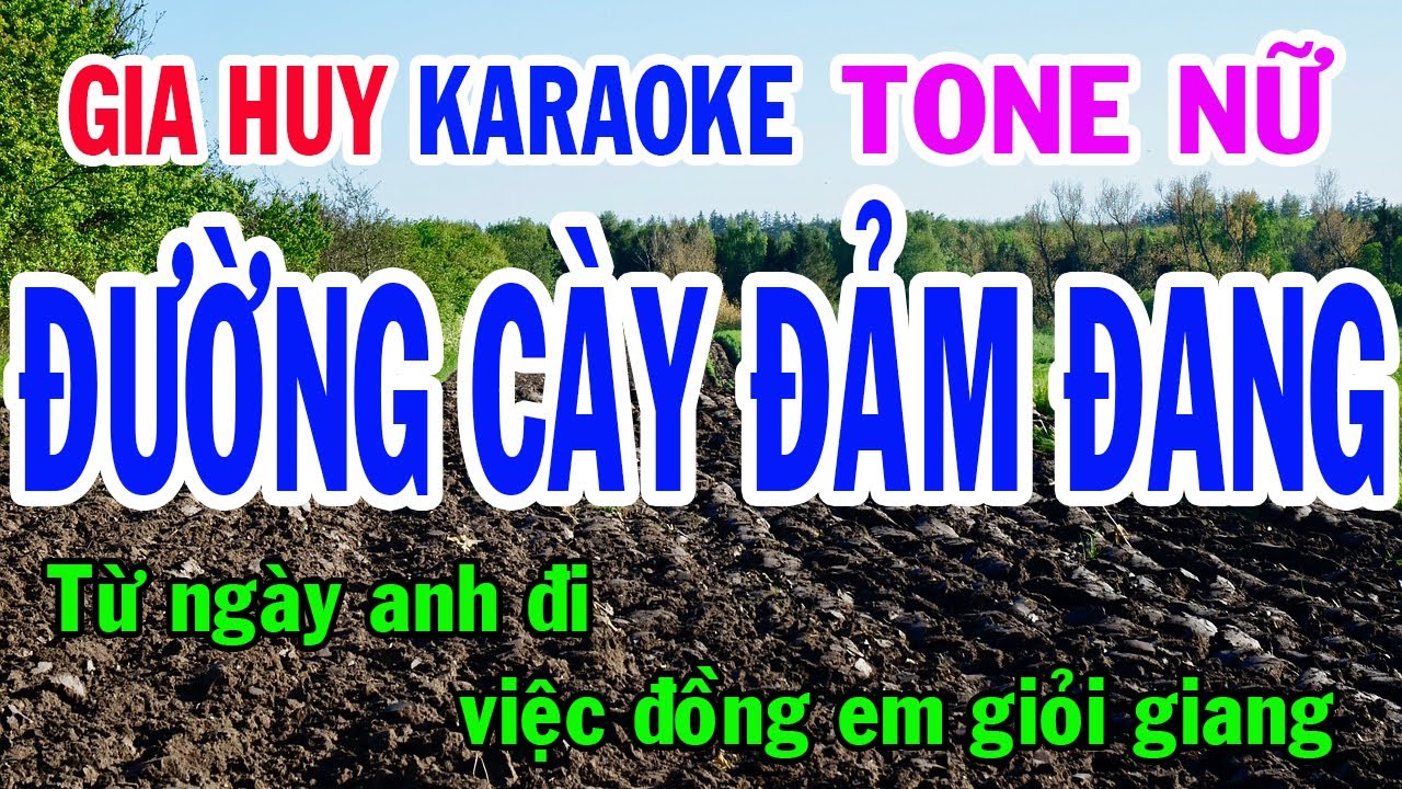 Karaoke Đường Cày Đảm Đang  Tone Nữ  Nhạc Sống  gia huy karaoke