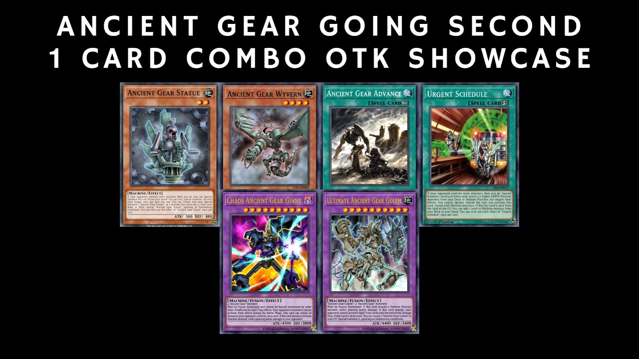 [Yugioh OCG] Ancient Gear Going 2nd 1 Card Combo OTK Showcase | Post AC04 | 古代の機械 アンティーク・ギア