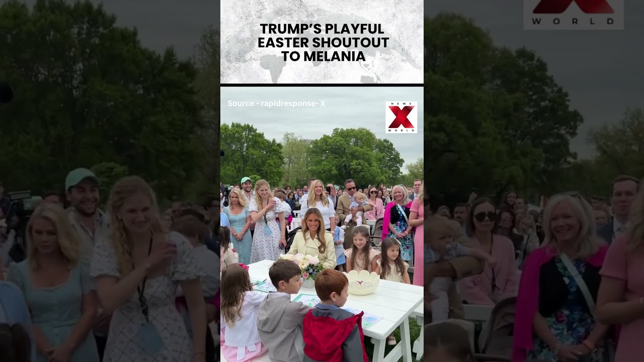 #shorts | White House Easter Egg Roll with Trumps | #donaldtrump #ytshorts  #newsxworldlive