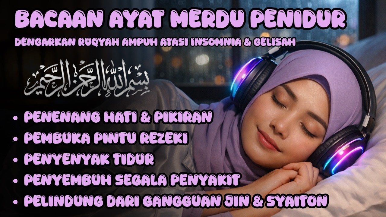 Bacaan Al - Quran Ayat Penidur Pengusir Jin Pengganggu & Dapatkan Ketenangan Untuk Tidur Berkualitas