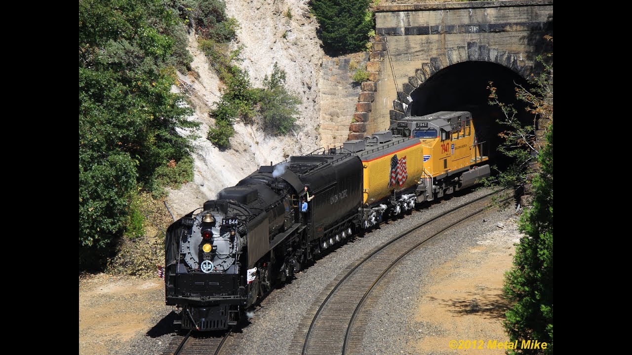 UP844 Westbound over Donner Pass for UP's 150th birthday.
