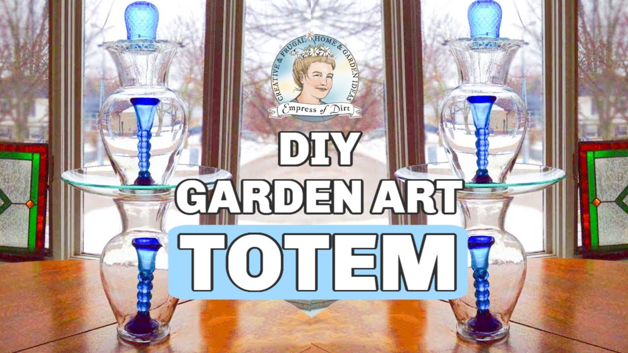 How To Make a Glass Garden Art Totem and Bird Bath 1/2