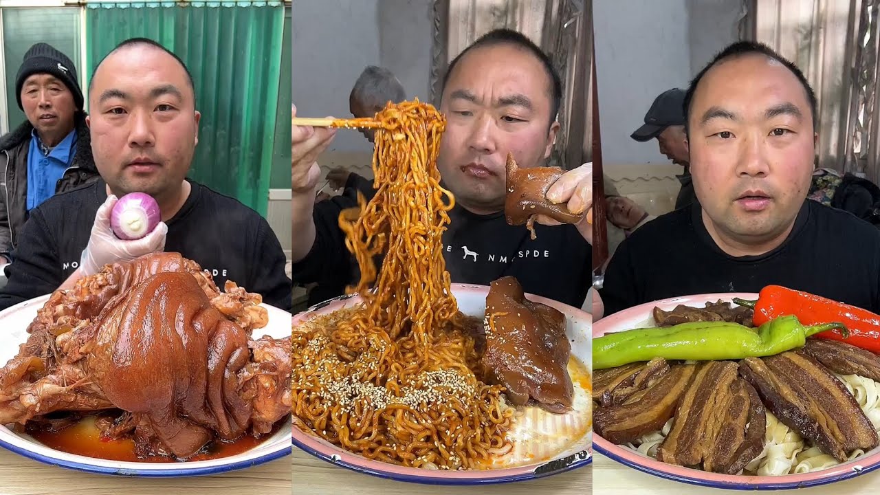 Mukbang #88 :Eat pig brain belly pork, Fried skewers 😋🤤.#belly #yummy #mukbang #food    