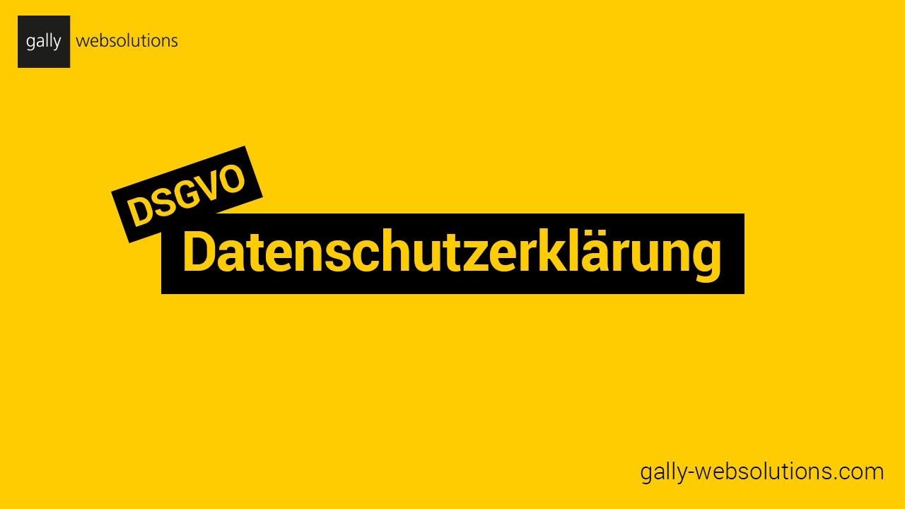 Datenschutz-Grundverordnung (DSGVO) | Datenschutzerklärung