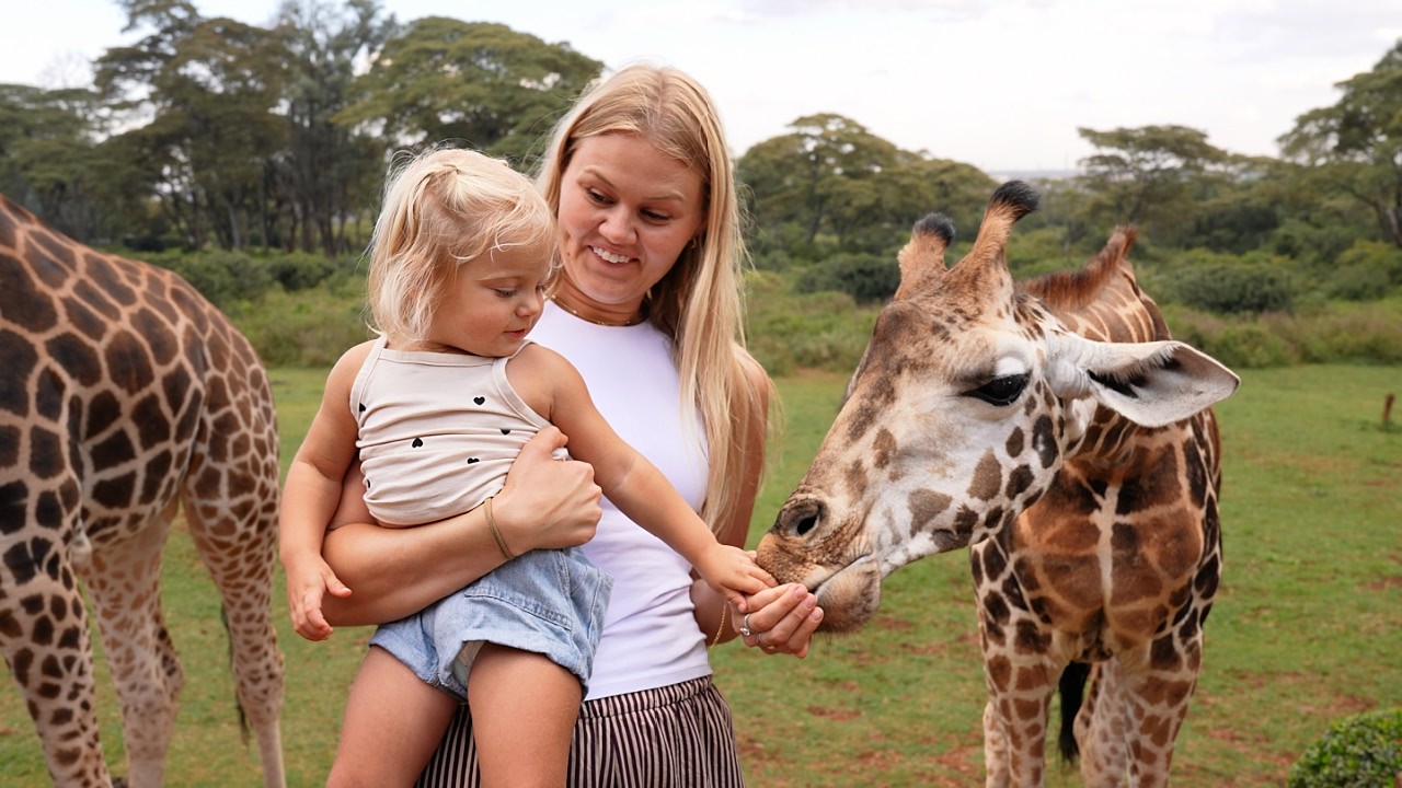 Feeding Giraffes + Eating Breakfast with them in Kenya Africa