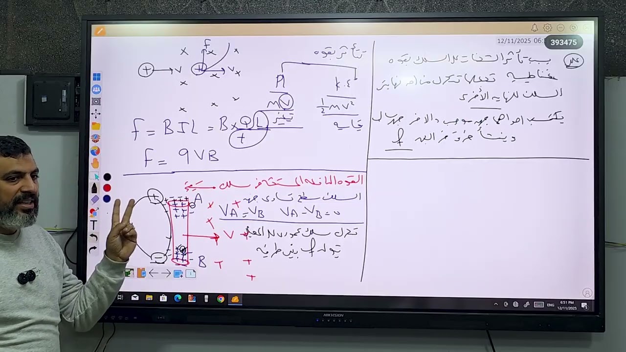 القوه الدافعه المستحثه في سلك مستقيم|الصف الثالث الثانوي