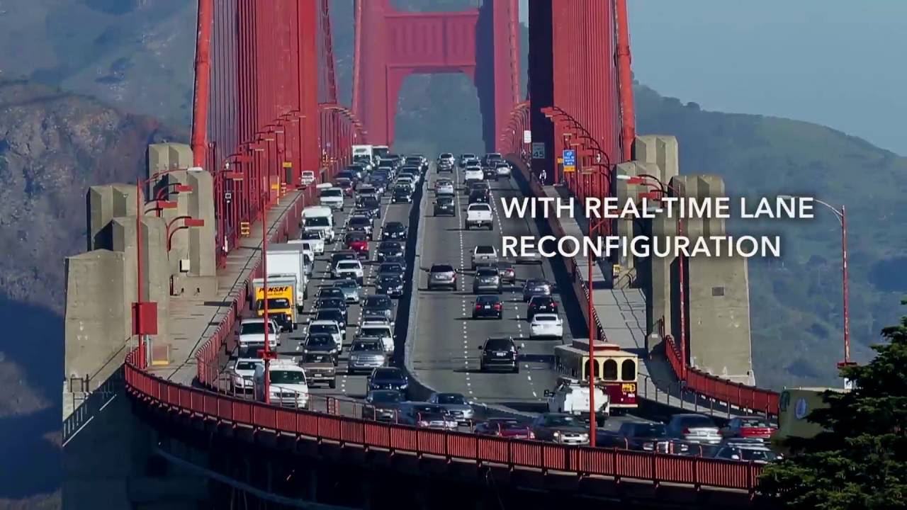 The Road Zipper Moveable Barrier System on the Golden Gate Bridge