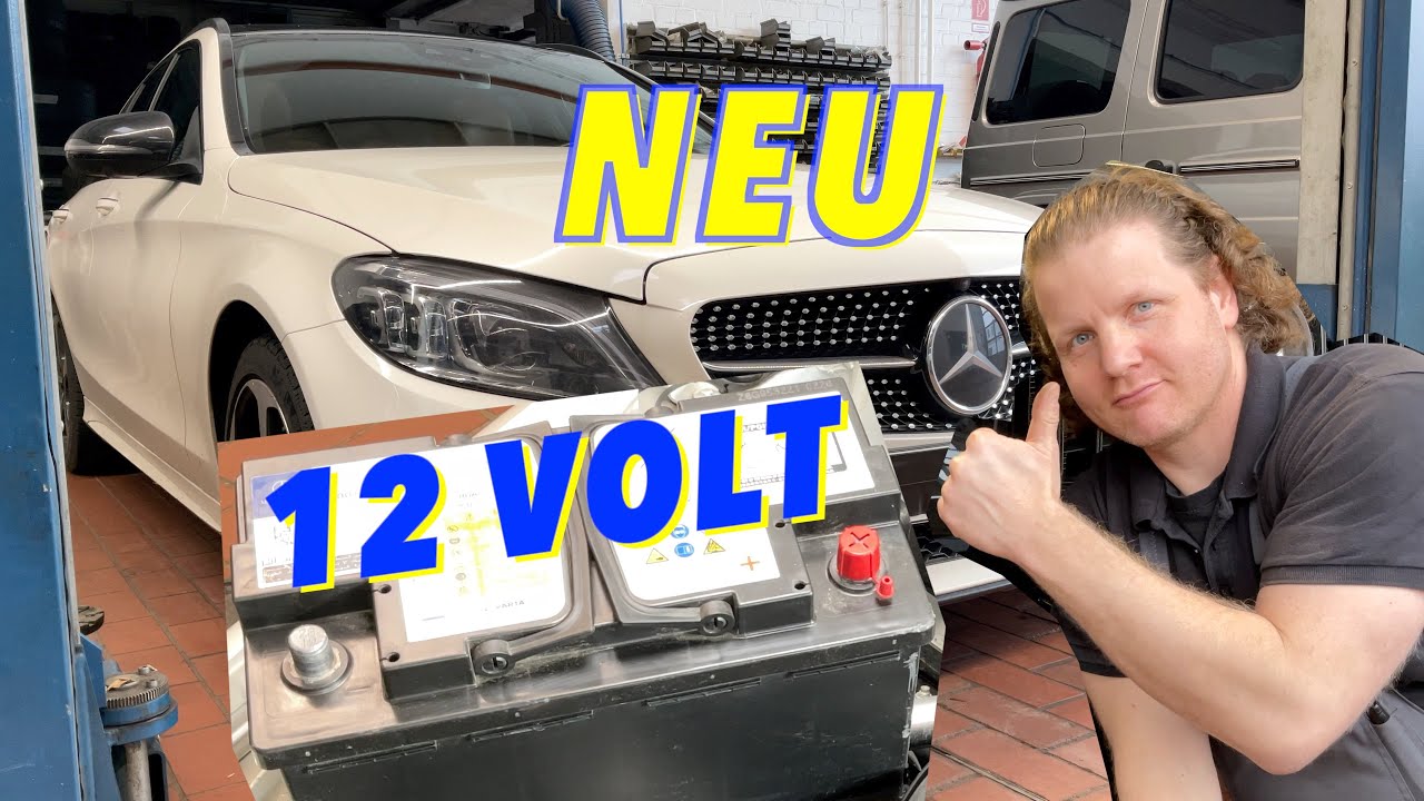 Batterie wechseln C Klasse 205 / E + GLC + CLS 213 253 257 238 AGM Mercedes